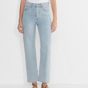 DENIM FORUN Sky Blue Arlo High-Rise Straight Leg 15 Yrs Brl Thr Bleu Jeans